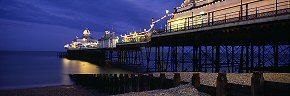 eastbourne pier at night