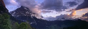 evening cloudscape on the eiger