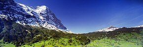 the eiger and tschuggen from grindelwald