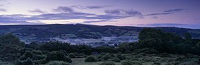 widecombe vale at dawn
