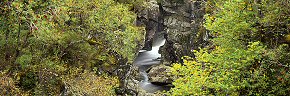 gorge at dog falls, river affric